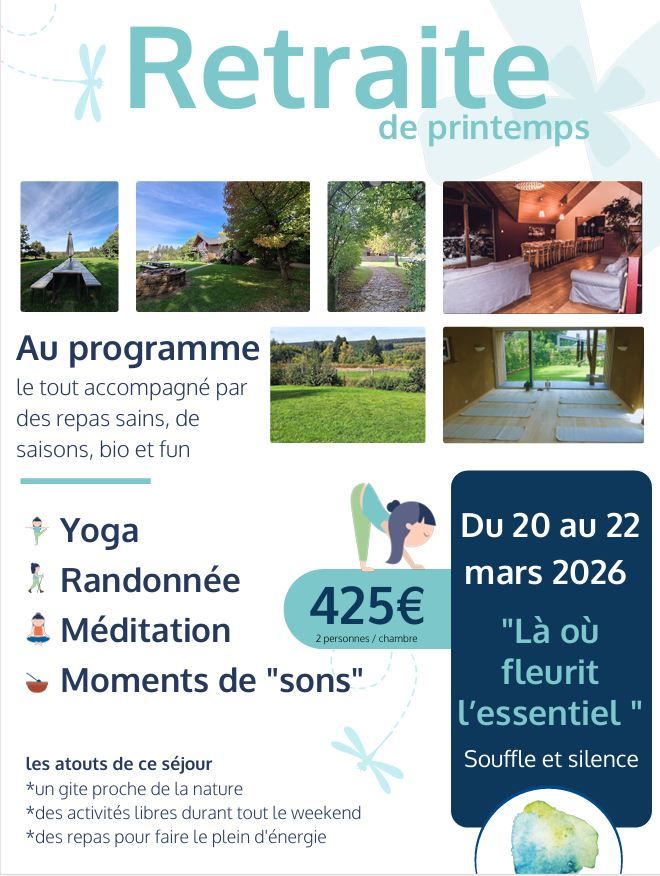 Immersion holistique au féminin sous l’énergie du printemps  « Là où fleurit l'essentiel - souffle et silence » 